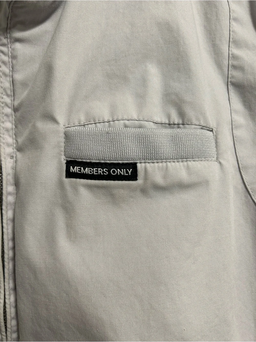 Members Only Light Gray Men's Bomber Jacket Vintage